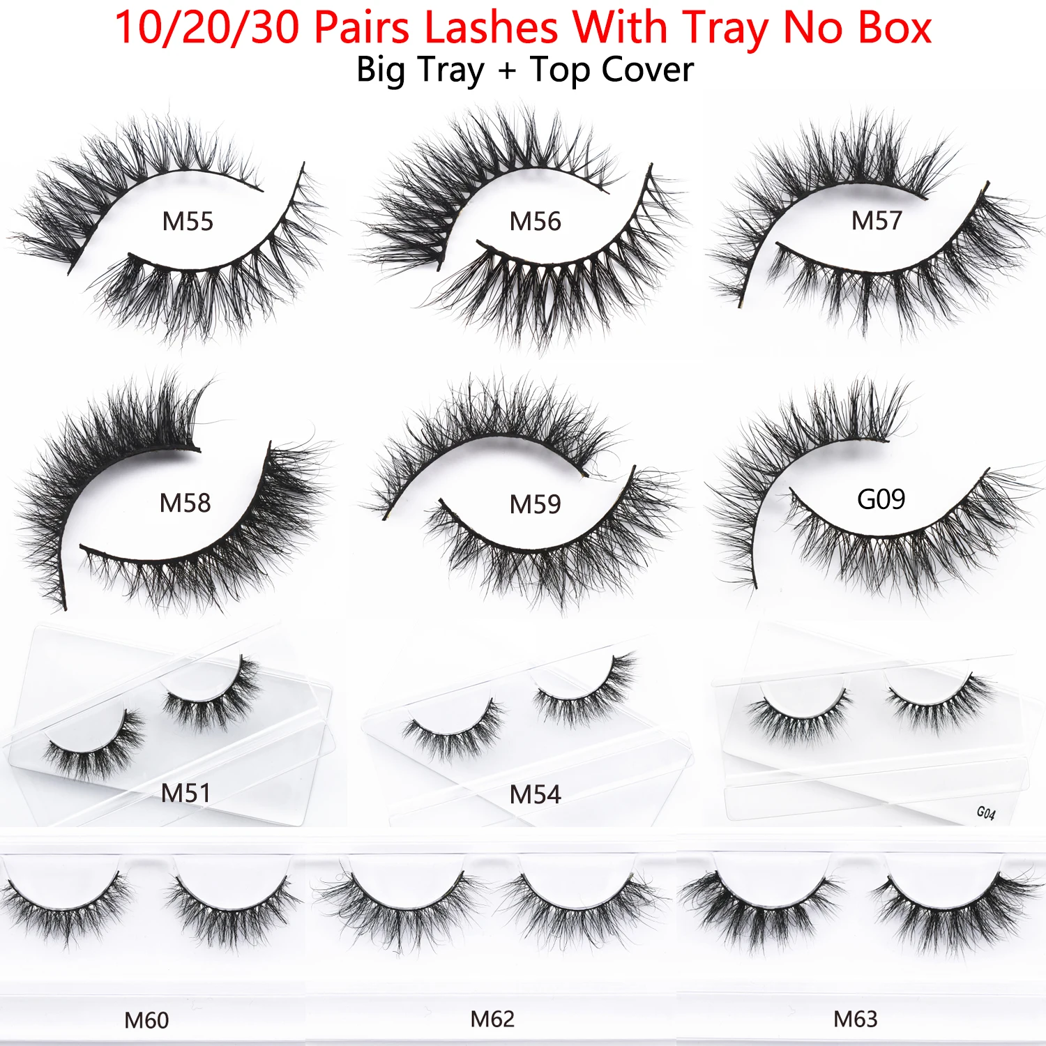 

10/20/30 Pairs Mink Lashes No Box 3D Mink Eyelashes Short Natural Mink False Eyelash in Bulk Makeup Eyelashe Extension Wholesale