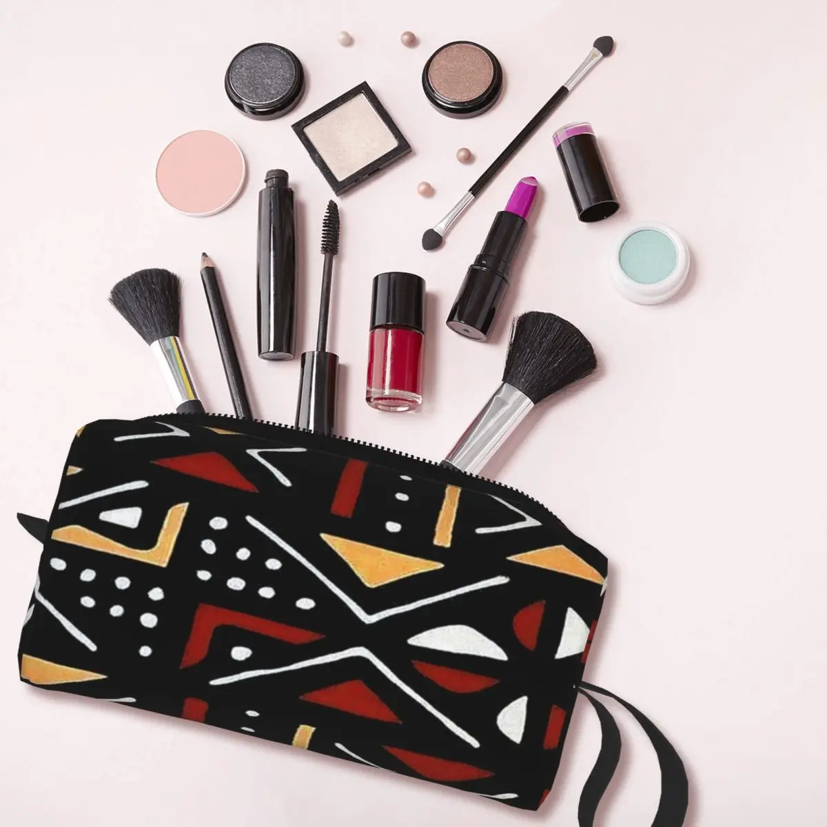 Astuccio per matite modello Bogolan africano per regali per bambini Astuccio per penne Astuccio per matite Forniture di cancelleria Borsa per cosmetici da viaggio per donna