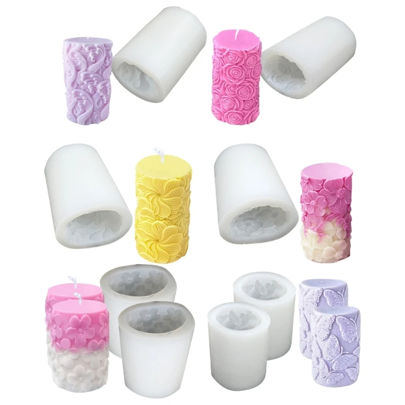 

Cylinder Shaped Silicone Molds for Candle Soap Home Decoration, Epoxy Resin
