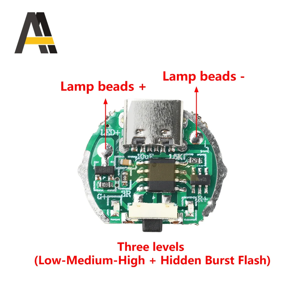 10 ワット DIY 懐中電灯制御マザーボード LED ドライバ制御ボード輝度調整可能な充電保護スイッチ付き