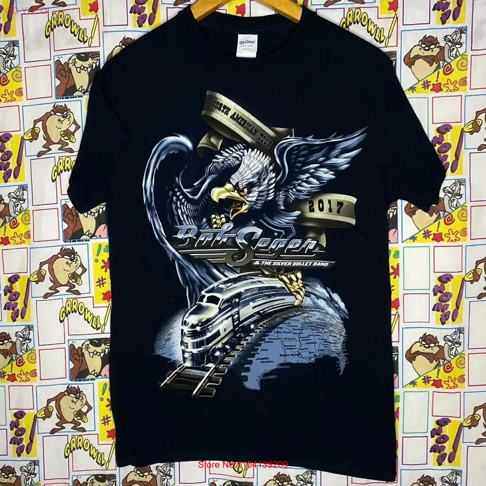 Merry Christmas Bob Seger Cotton All Size T Shirt C71 44 vintage Washed Stretched designer clothes Casual homme fashion