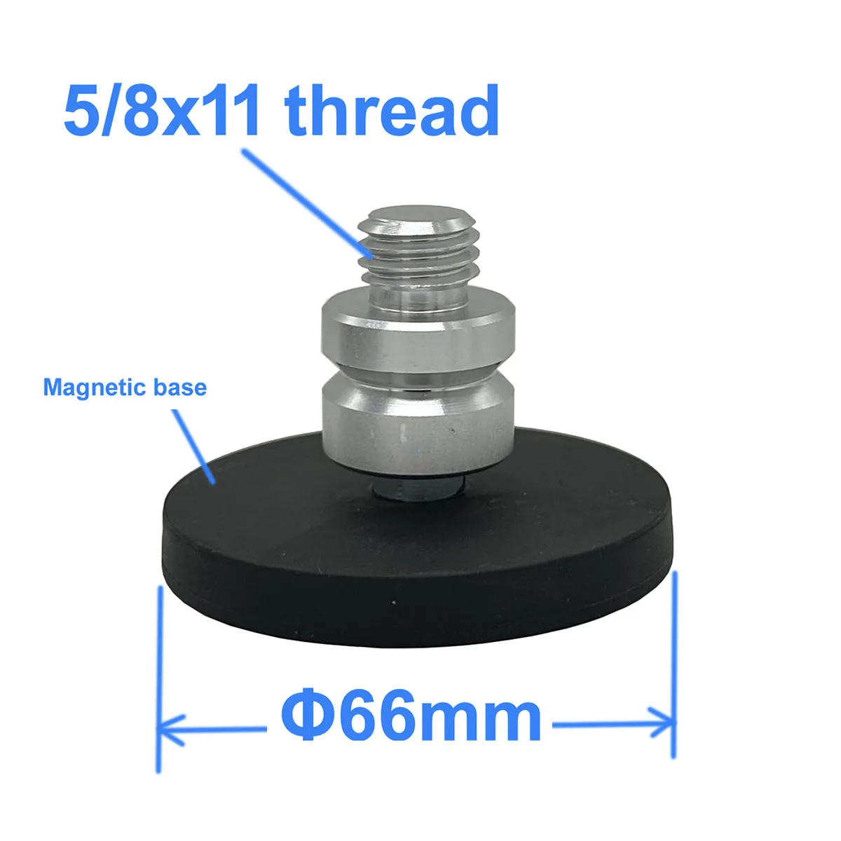 Magnetic base with 5/8x11 thread, for  mini prism ,prism.  total station, GPS.