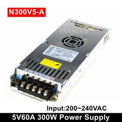 G-energy N300V5-A Slim 5V 60A 300W LED Display Power Supply 200-240VAC Input Voltage