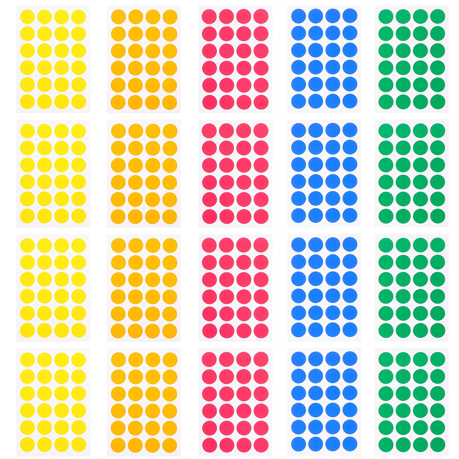 720 Stück lebendige, runde, farbige Aufkleber, selbstklebende Punktetiketten für Scrapbooking, Beschriftung, Farbcodierung, Papieretiketten