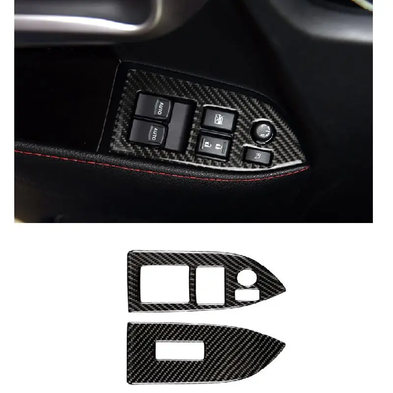 

Carbon Fiber Accessories Windows Control Panel Steering Wheel Stickers Seat Heating Button Fit For Toyota 86 Subaru BRZ