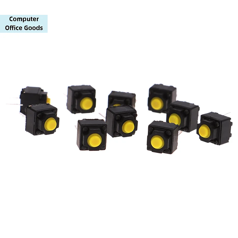 【10Pcs Mute Button 6*6*7.3mm Silent Switch Micro Mouse Button Switch】