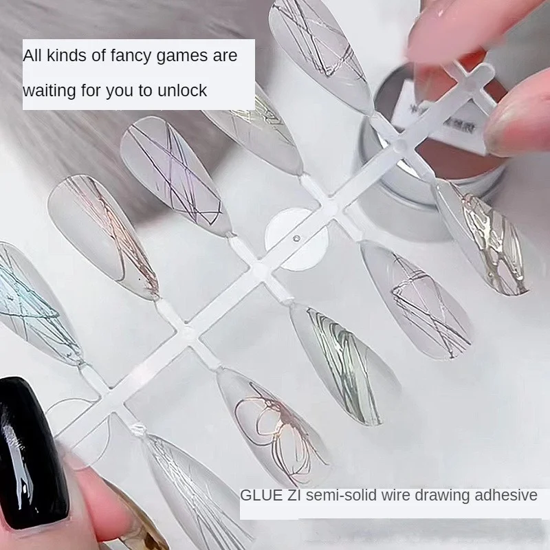 Adhesivo líquido multiusos para uñas, adhesivo firme, fuerte plasticidad, fuerza elástica, pegamento sólido para dibujo artístico de uñas