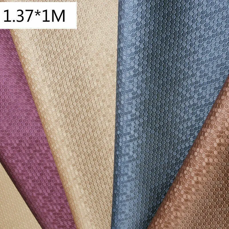 100x137cm Honeycomb Embossed PVC Leather Fabric Faux Synthetic PU Leather Fabric For Handbags Sofa Car Bag DIY Upholstery Craft