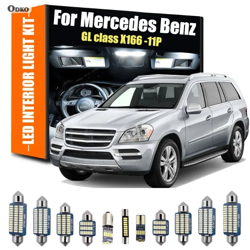 

Для Mercedes Benz GL class X166 11 шт. светодиодный комплект внутреннего освещения для автомобилей, запчастей и аксессуаров, сигнальная лампа, автомобильные фары
