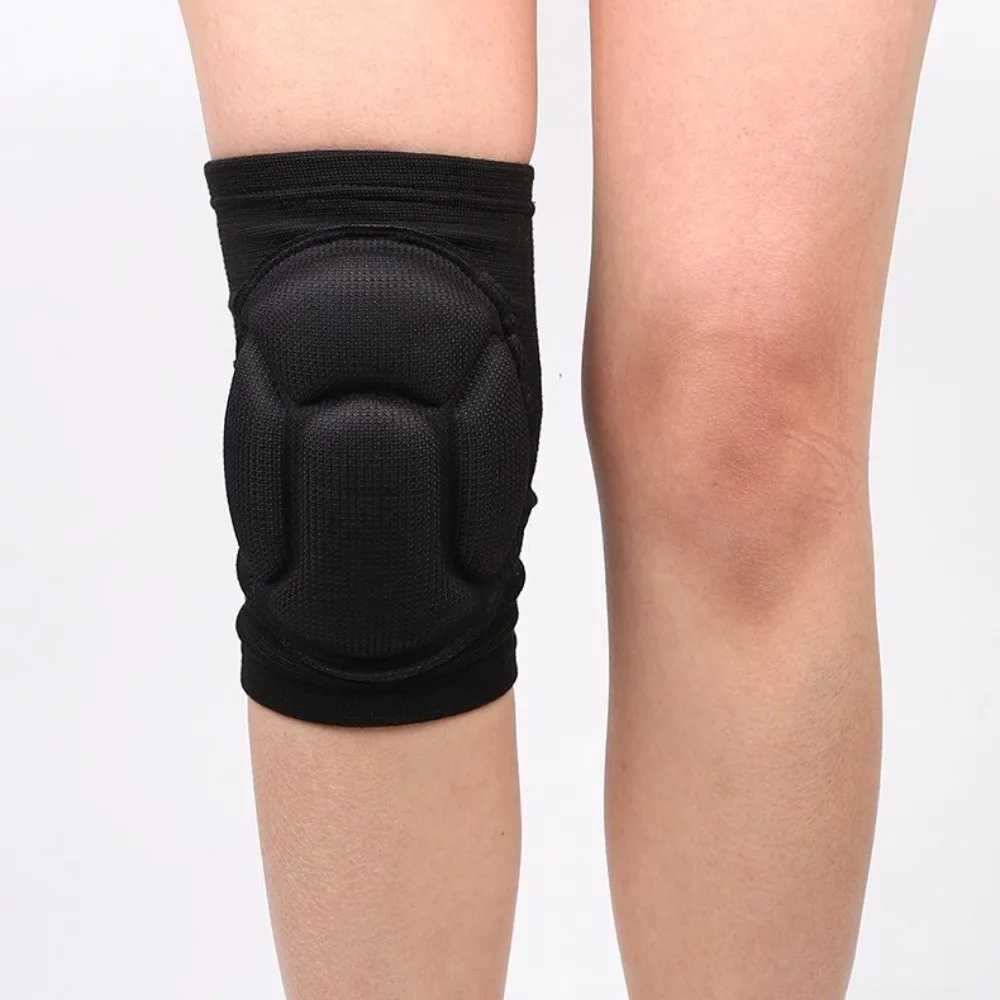Black Protective Sports Knee Pads Non Slip Soft Breathable Knee Protector Sponge Collision Elastic Kneepads Brace Gardening Work
