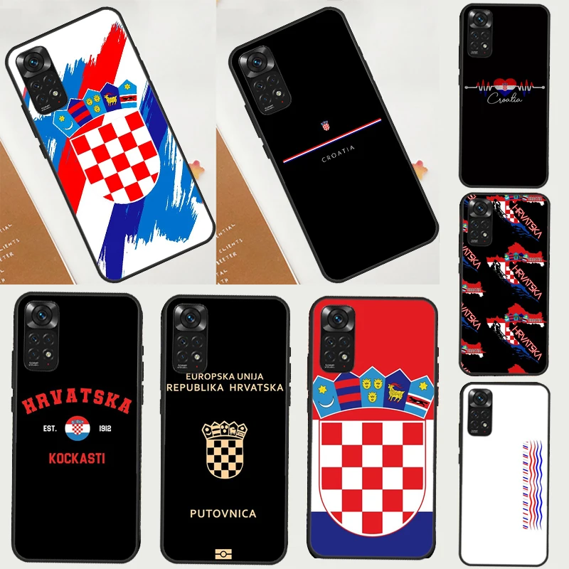 Croatia flag Phone Case For Xiaomi Redmi Note 12 8 9 10 11 Pro 8T 9S 10S 11S 12S 10A 9C 10C 12C Cover