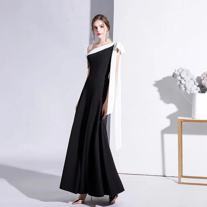 Sukienki bankietowe N1132 dla dziewcząt i kobiet, sukienki na studniówkę, słodkie, zapamiętane, długie do podłogi, czarne suknie wieczorowe dla kobiet.