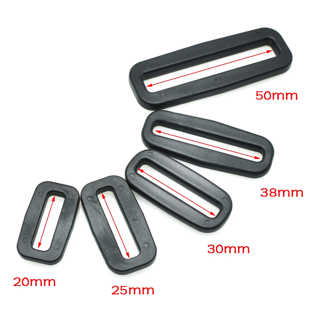 10pcs Plastic Rectangle Rings Backpack Straps Buckle Loops Adjustable Buckles Bag Parts Travel Bag Leisure Backpack accessory