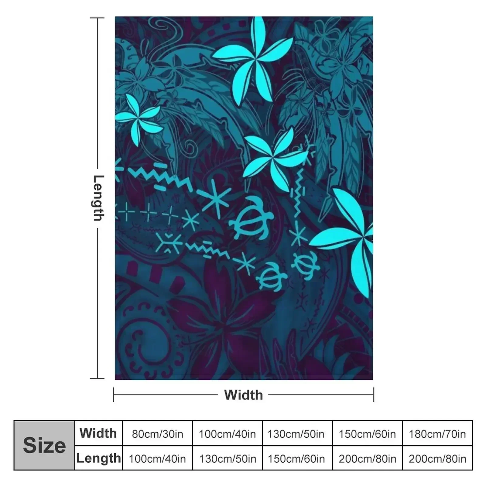 Polynesian Tribal Tropical Abstract Throw Blanket couch cozy soft plush fuzzy picnic outdoor blanket