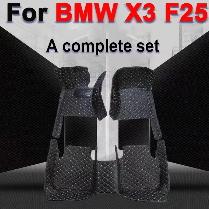 

Custom Automotive Car Floor Mats For BMW X3 F25 2011 2012 2013 2014 2015 Auto Luxury Leather Men Women Car Mats Full Coverage