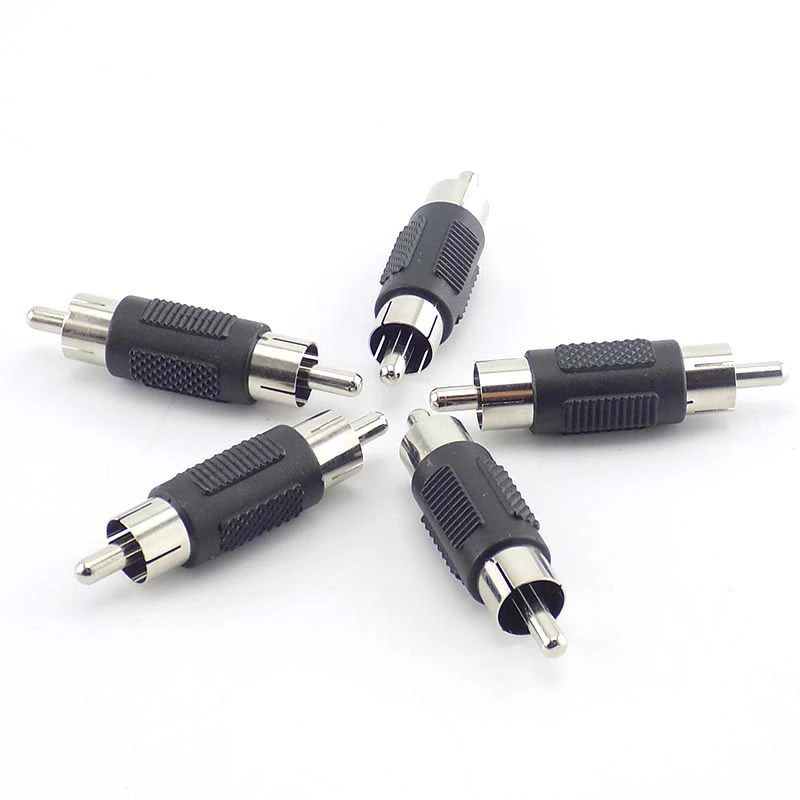 5Pcs/10Pcs RCA หญิงปลั๊ก Kabel Audio Video ปลั๊กหัวเสียบอะแดปเตอร์แปลง RCA ตัวผู้ชาย Joiner Connector