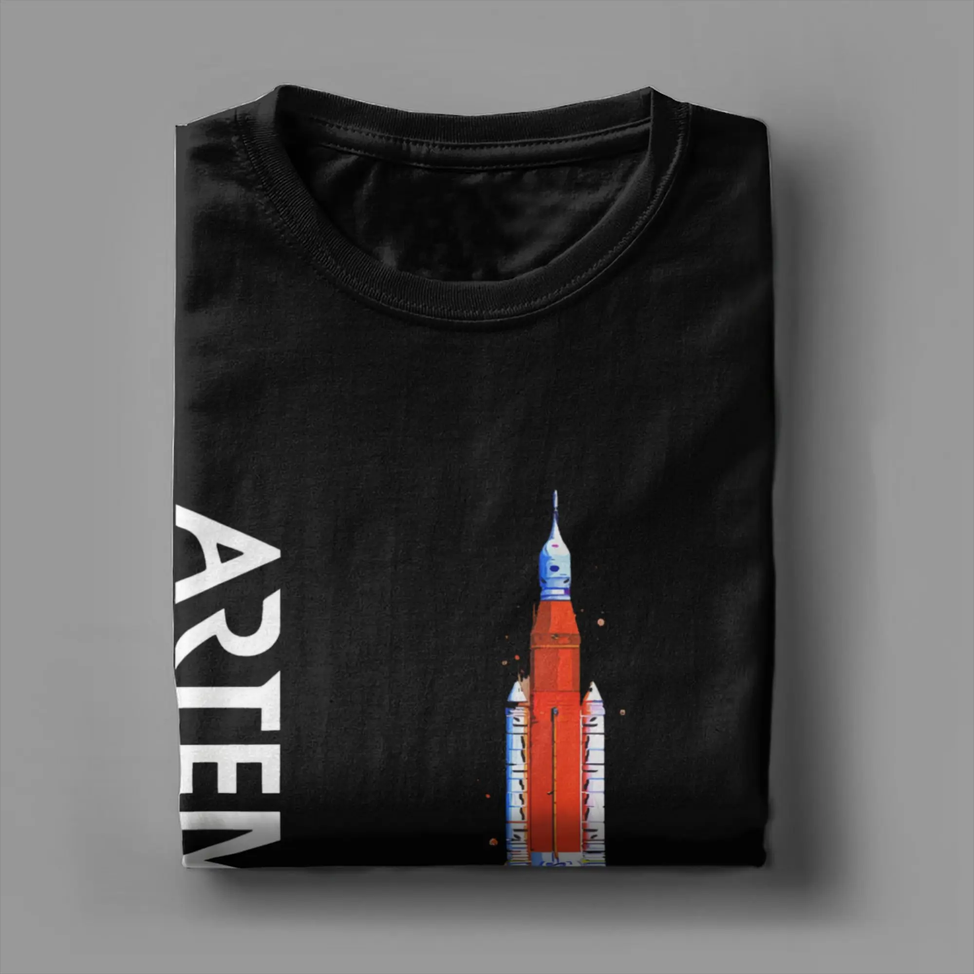Artemis 2 Route Map SLS Rocket 2024 To The Moon And Beyond Cotton T Shirt For Men Beach Funny T-Shirts Hip Hop Tee Shirt Tops