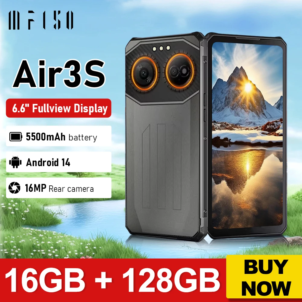IIIF150 Air3S Rugged Machine 16GB(4+12) 128GB 16MP Camera 5500mAh Android 14 Ultra-Thin Rugged Global Version