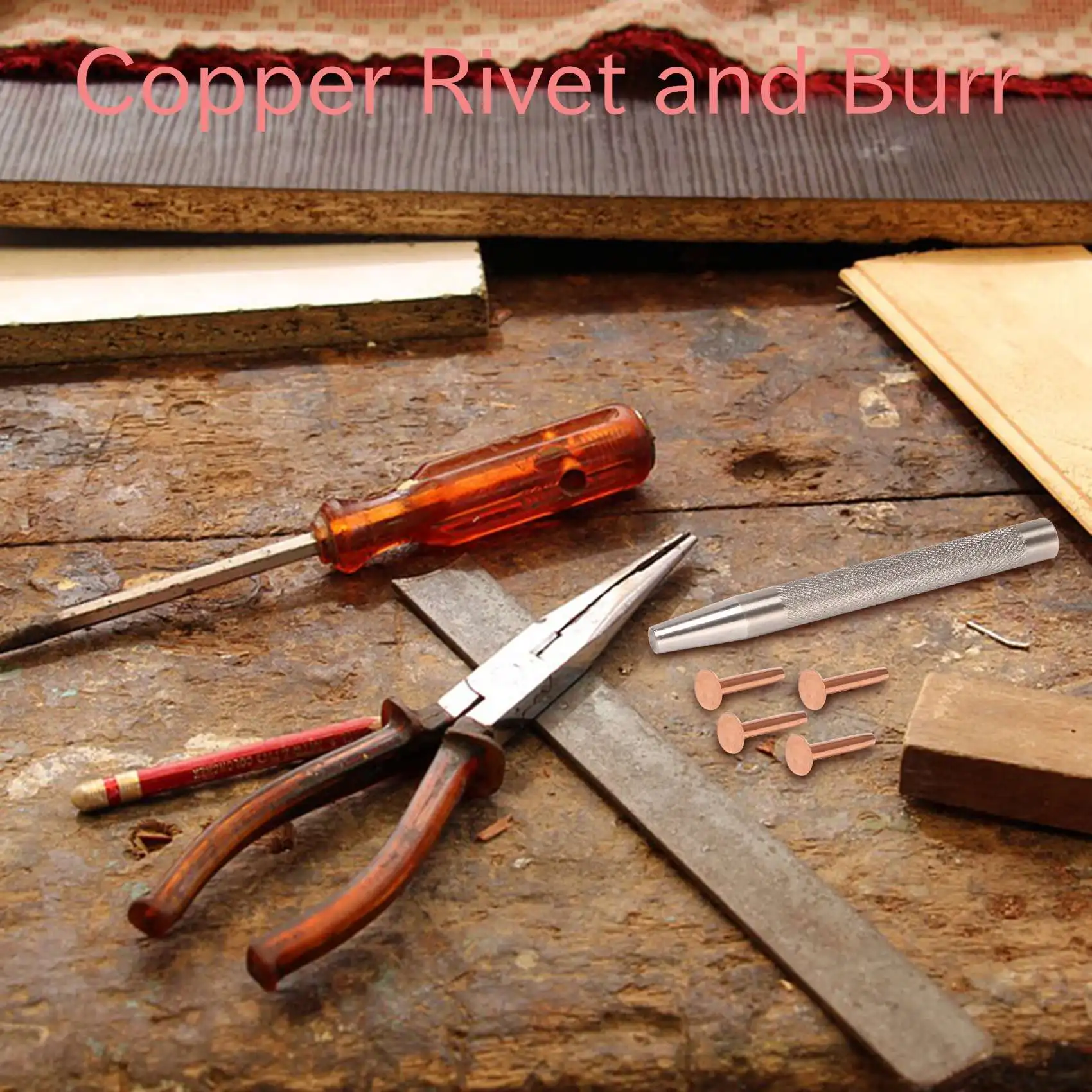 20 Pak Koperen Klinknagels En Bramen (14Mm En 19Mm) Met 2 Stuks Punch Klinknagel Gereedschap Voor Riemen, Tassen, Kragen, Leer-Crafting