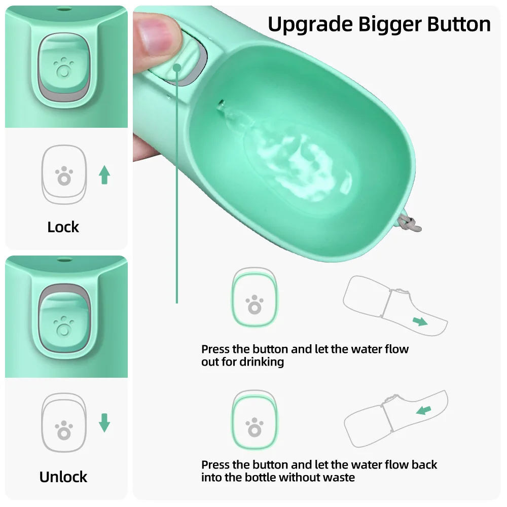 Portable Leakproof Dog Water Bottle for Travel