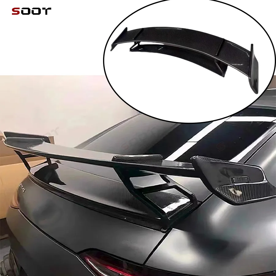 Real Carbon Fiber Rear Trunk Spoiler B-Rocket 900 Fit For Benz AMG X290 GT43 GT53 GT63 Car Styling Wing
