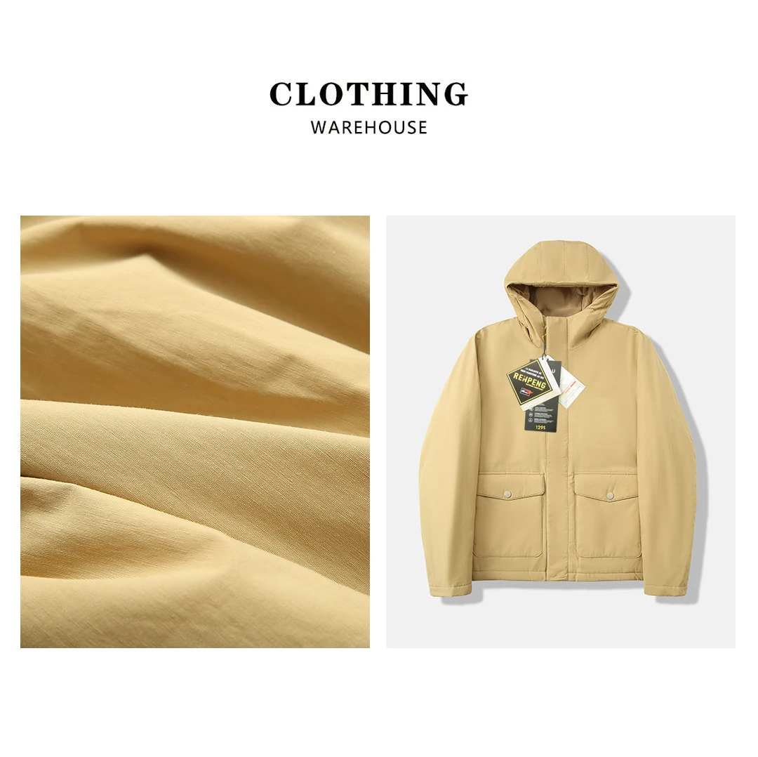 سترة من القطن من Thiened للرجال شتاء دافئ كاجوال مبطن مع حامل مناسب قبعة Faion Urban متضمنة الطول العادي