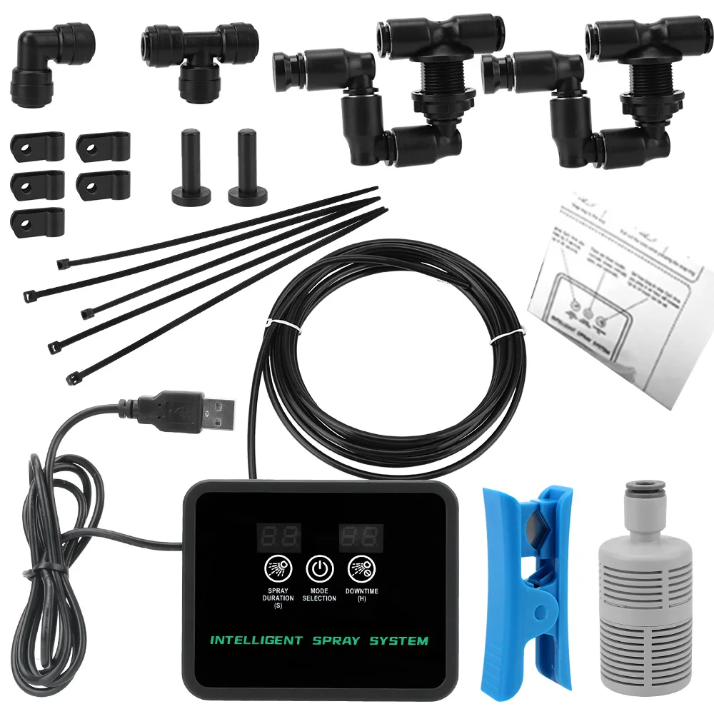 Kit de sistema de irrigação por spray, tela sensível ao toque, sistema de rega automática para jardim, aquário, temporizador eletrônico inteligente