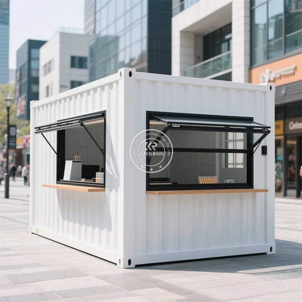 

Mobile Shipping Container Home Bar Coffee Kiosk Prefabricated Restaurant Shop Fully Equipped Street Food Kiosk Container