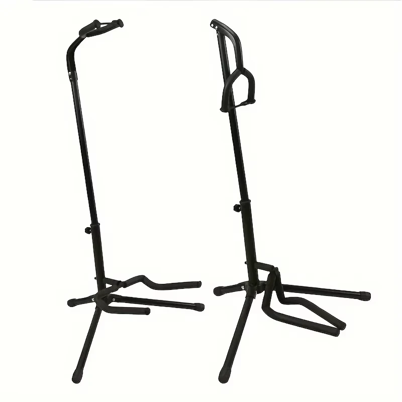 

Portable Universal Guitar Stand - Collapsible Single Stand with Safety Lock Travel - Compact Tripod Design Bass guitar strap