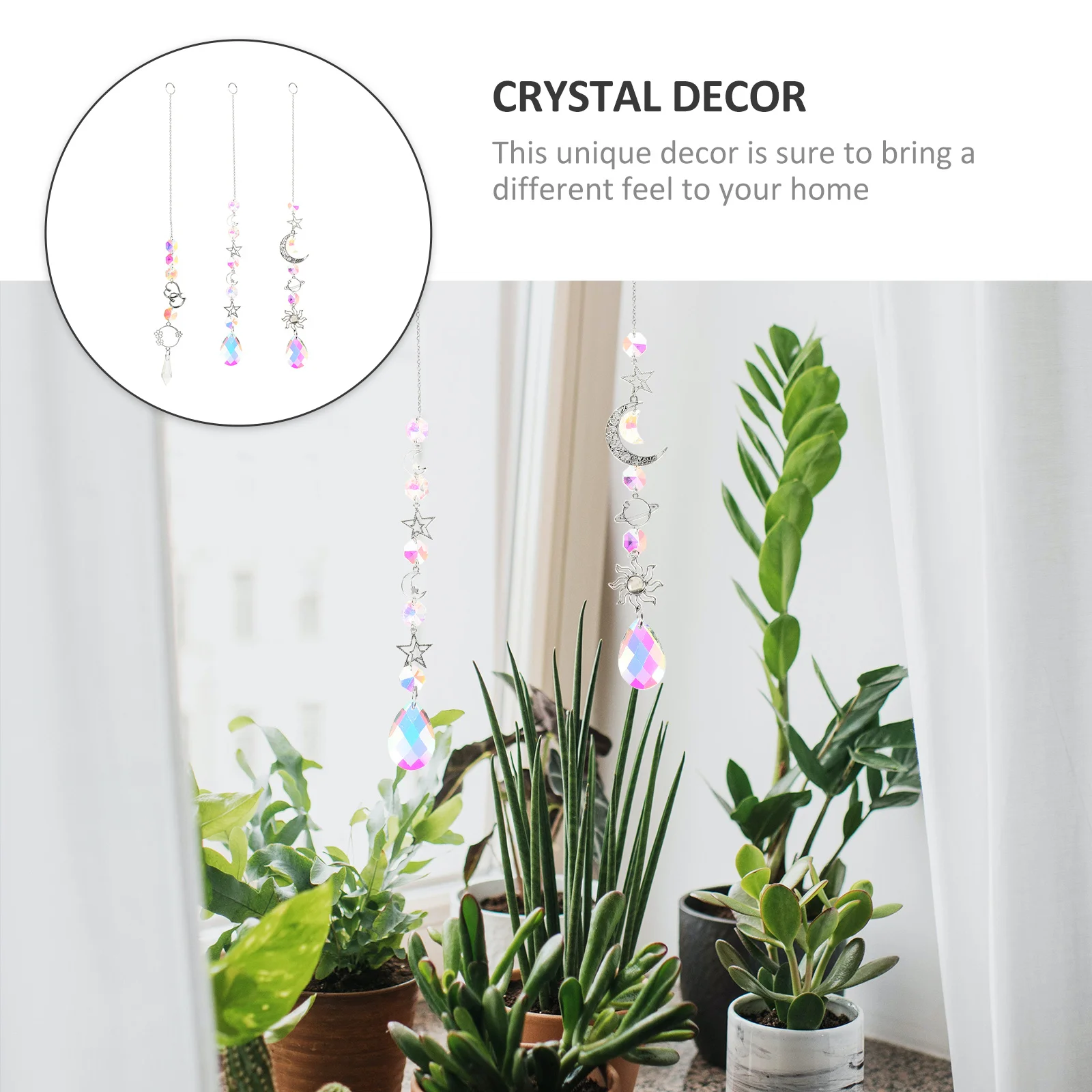

3Pcs Crystal Fan Pull Chain Decorative Pendant Light Accessory for Ceiling Lamp Fan Pulls Home Use Extender for Ceiling Light