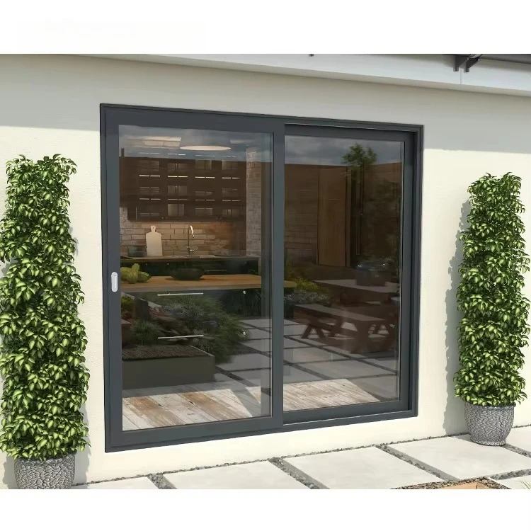 As2047 AUS Modern Sliding Door Tempered Glass External Patio Door Exterior Soundproof Balcony Aluminum Sliding Doors