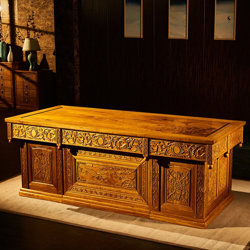 new Chinese pear, boss table and chair combination, writing desk