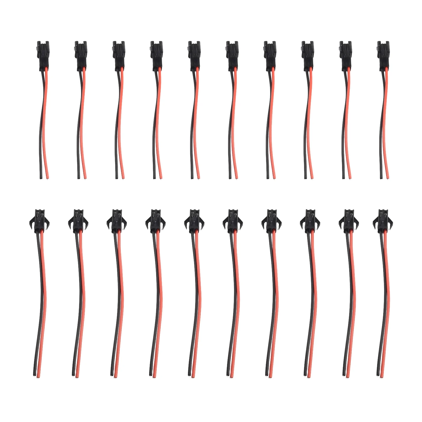 5pcs/10pcs 2.54mm SM 2-Pin 2P Connector Plug Male / Female Head Wires Cables Cable Model: 24AWG For LED Strip Light