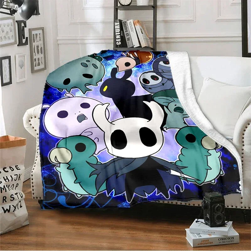

Cartoon game hollow knight 3D printed blanket, soft and comfortable warm blanket, bed use, sofa, outdoor travel cover blanket