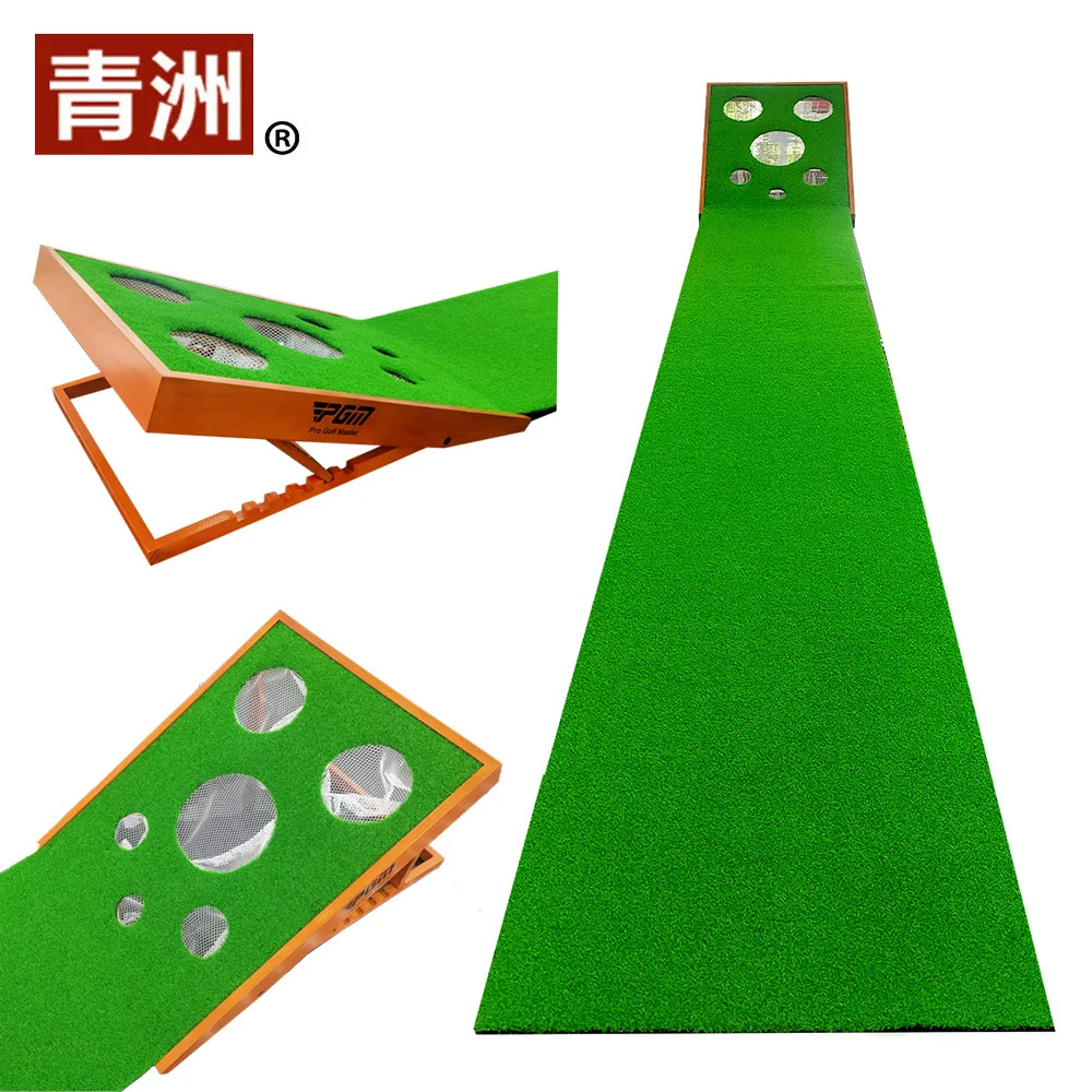 Qingzhou PGM Golf Putter Practitioner, einstellbare Neigung klappbar, Golf Cutter Massivholz Practitioner