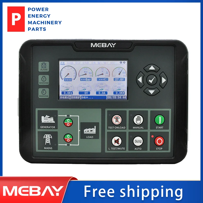 

Original Mebay DC92D Generator Controller LCD Display Self-starting Control Board Diesel Genset Spare Parts