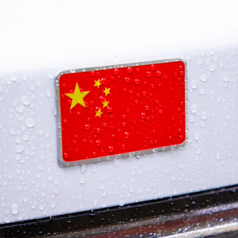 

Five Star Red Flag Reflective Car Stickers Creative Body Modification 3D Decorative Nighttime Coverage Auto Decals
