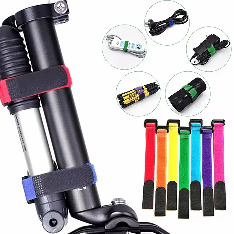 10pcs Releasable Cable Organizer Ties Mouse Earphones Wire Management Nylon Cable Ties Reusable Loop Hoop Tape Straps Tie