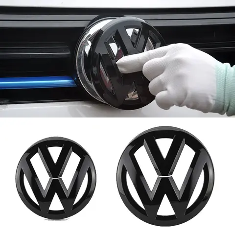 2pcs ABS Car Front Grill Emblem Rear Trunk Badge Logo for Volkswagen VW Golf 5 6 7 7.5 8 MK5 MK6 MK7 MK8 Polo Passat B8 Scirocco 8 best sales wv logo - №1