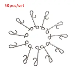 50 pcs Hot Linha Durável enfrentar Conector Portátil Bloqueio Rápido Pesca Pendurado Snap Barrel Swivel