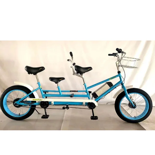 

Tourist Sightseeing Pedal Bike Tandem Bicycles for Couples 3 Person Tandem Bike/2 Wheels 3 Seats for a Family Cycling