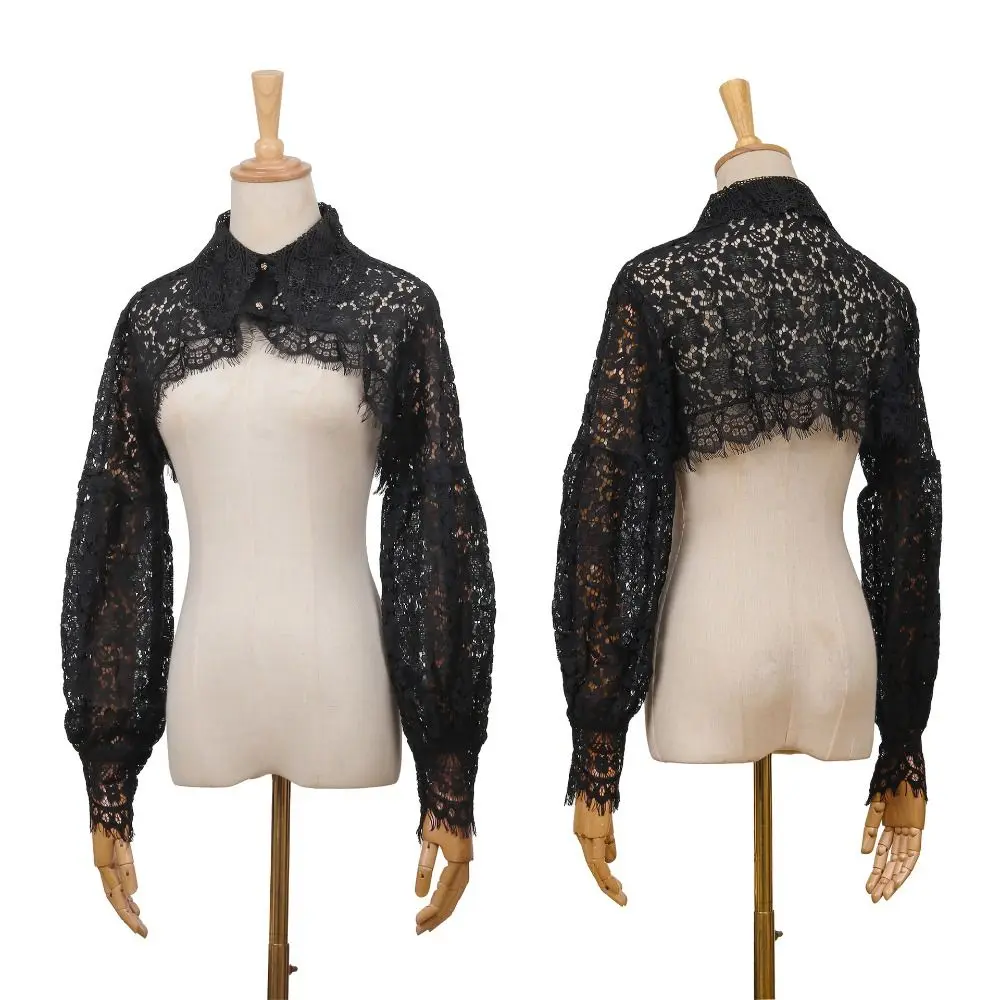 

Универсальный кружевной палантин-накидка с ажурным узором, вязаный крючком, с имитацией воротника, короткий, женский, с цветочным узором