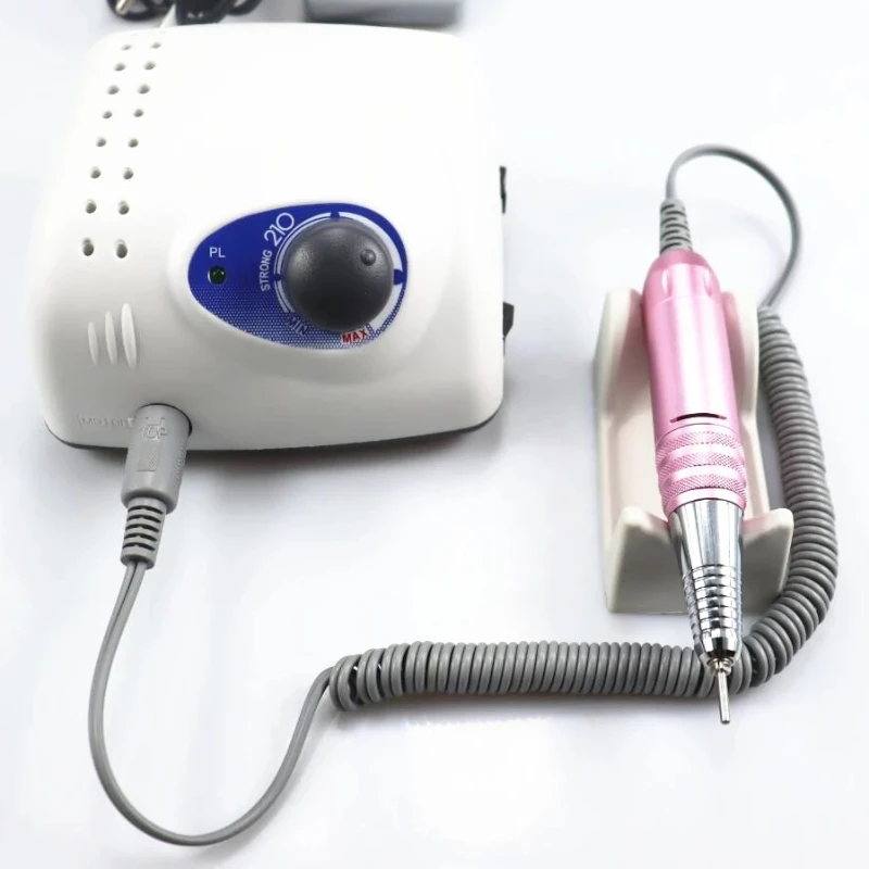 Strong 210-Fresa eléctrica para manicura, taladro profesional para uñas, herramienta de Arte de uñas, 35000 RPM, 65W