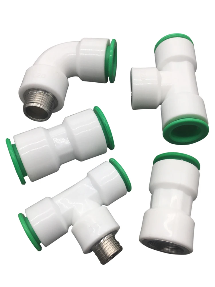 ppr hot melt water pipe Quick connector 25 Live connector pvc aluminum-plastic pipe tee 32