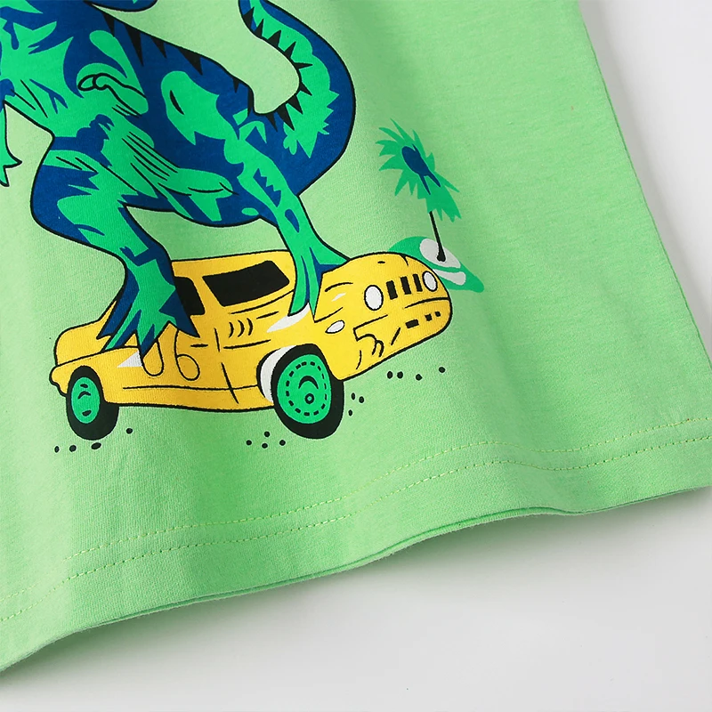 الصيف الفتيان ديناصور مجموعة ملابس بلا أكمام الأطفال بلايز + السراويل 2 قطعة ملابس الاطفال الدعاوى الأولاد وتتسابق ل 1 إلى 9 سنوات #5