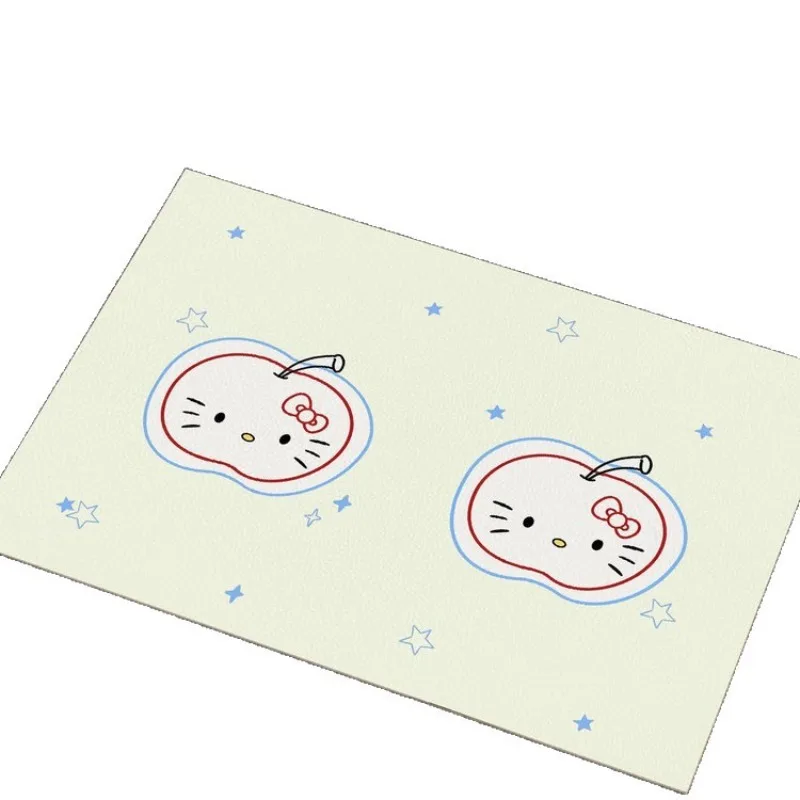 Japanese Sanrio Hello Kitty Kawaii Leather Placemat Heat Insulation Table Mat Waterproof Oil Proof Coffee Mat Dish Coaster Home view 6