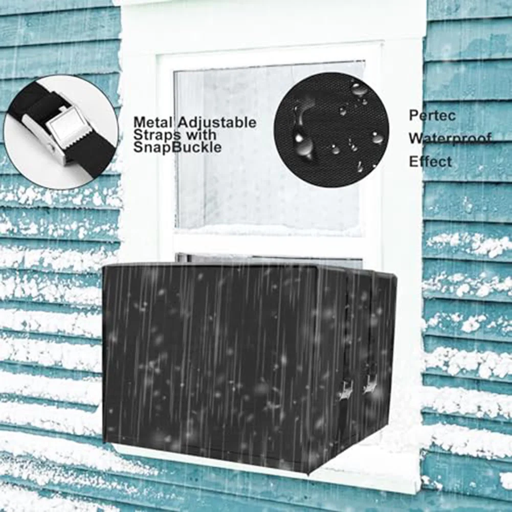Insulated Unit Shield AC Outdoor Cover For Winter Storage Triple Layer Design Oxford Fabric Material Aluminum Foil Coating