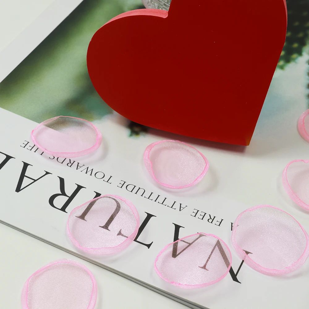 Girlish Heart Pink Organza Rose Petals for Wedding Romantic Prop for Gift Box & Proposal Wedding Decoration Wedding Supplies image 4
