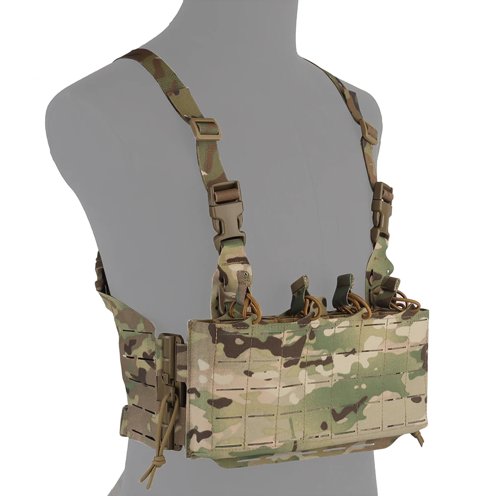 Imagem -04 - Tactical Hunting Chest Rig Corte a Laser Molle Pode Ser Usado com Vida Tática Coletes de Caça Acessórios Táticos