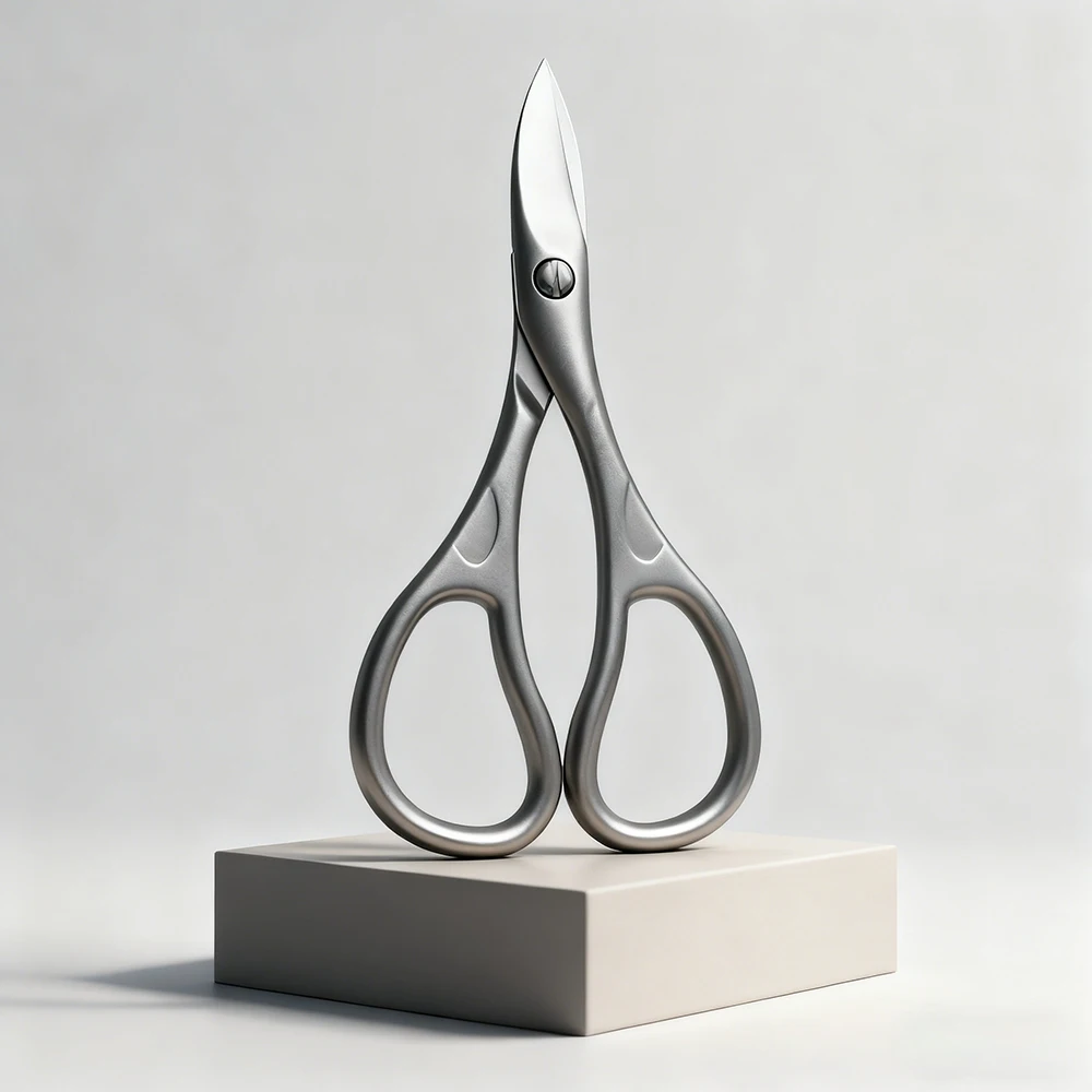 2pcs Professional Nail Scissors with Sharp Blades Heavy-Duty Stainless Steel Construction, Curved Sharp Blades for Precise